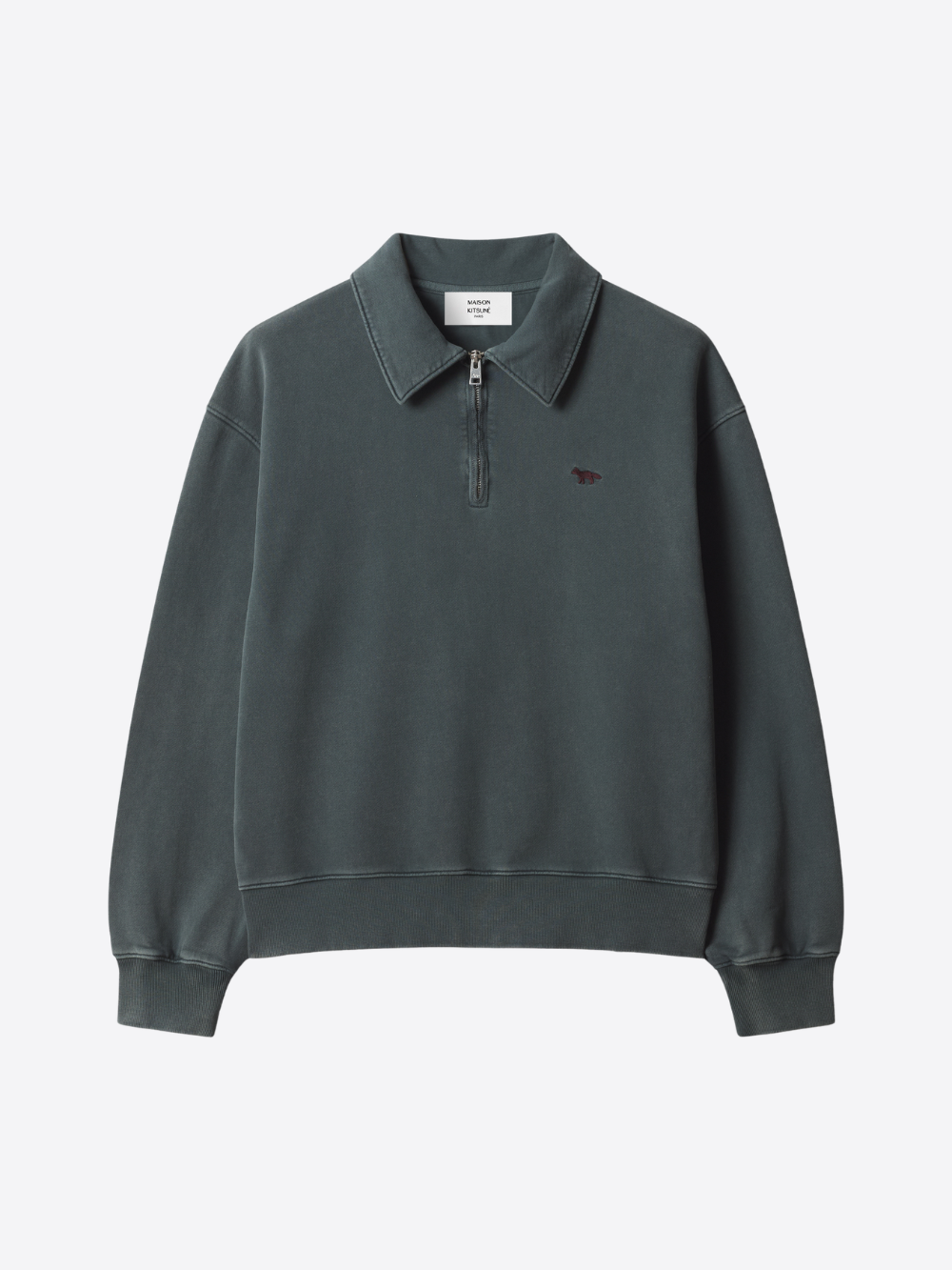 PROFILE FOX FADED POLO SWEATSHIRT