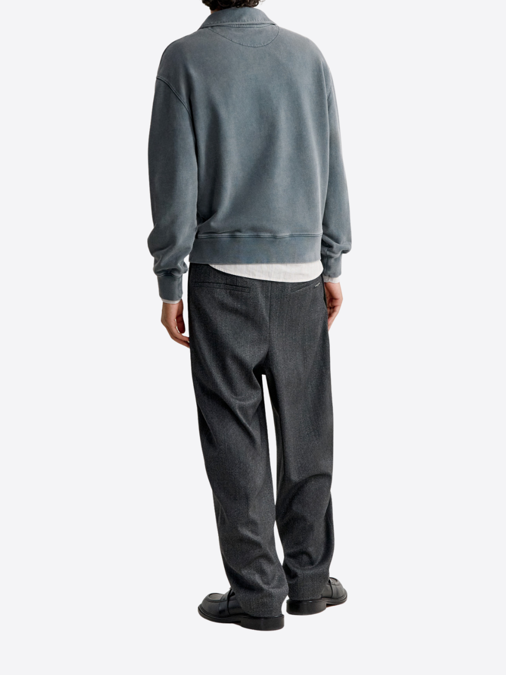 PROFILE FOX FADED POLO SWEATSHIRT