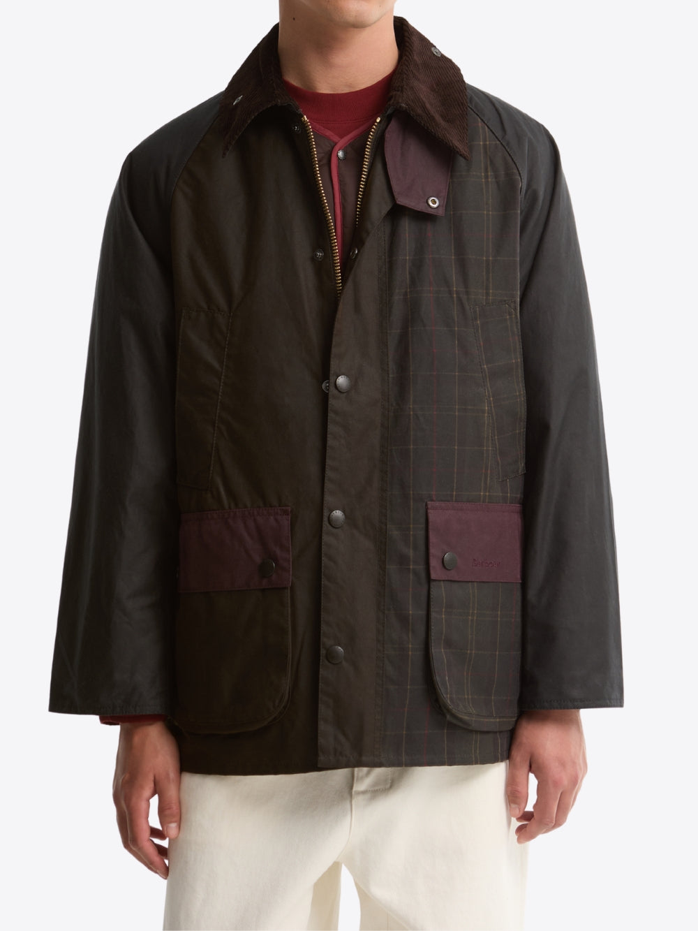 PATCHWORK OVERSIZED BEDALE WAX JACKET