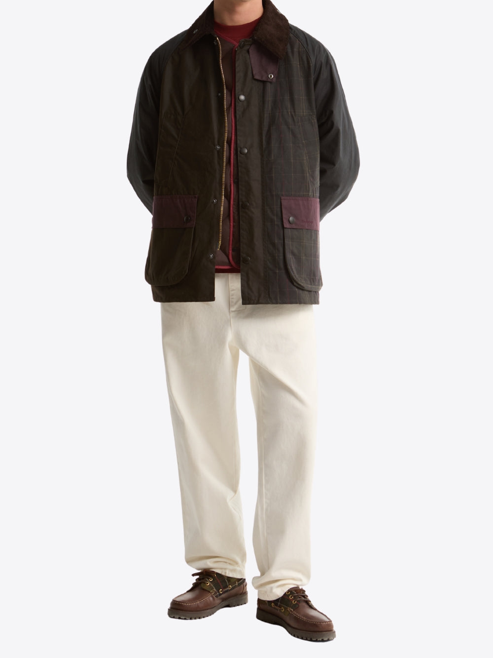 PATCHWORK OVERSIZED BEDALE WAX JACKET