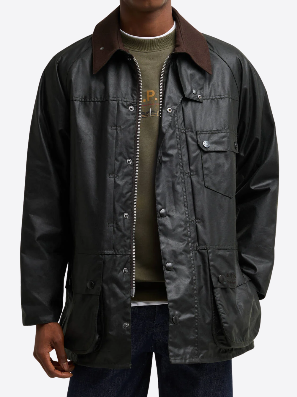 BARBOUR X A.P.C. BEAUFORT WAXED JACKET