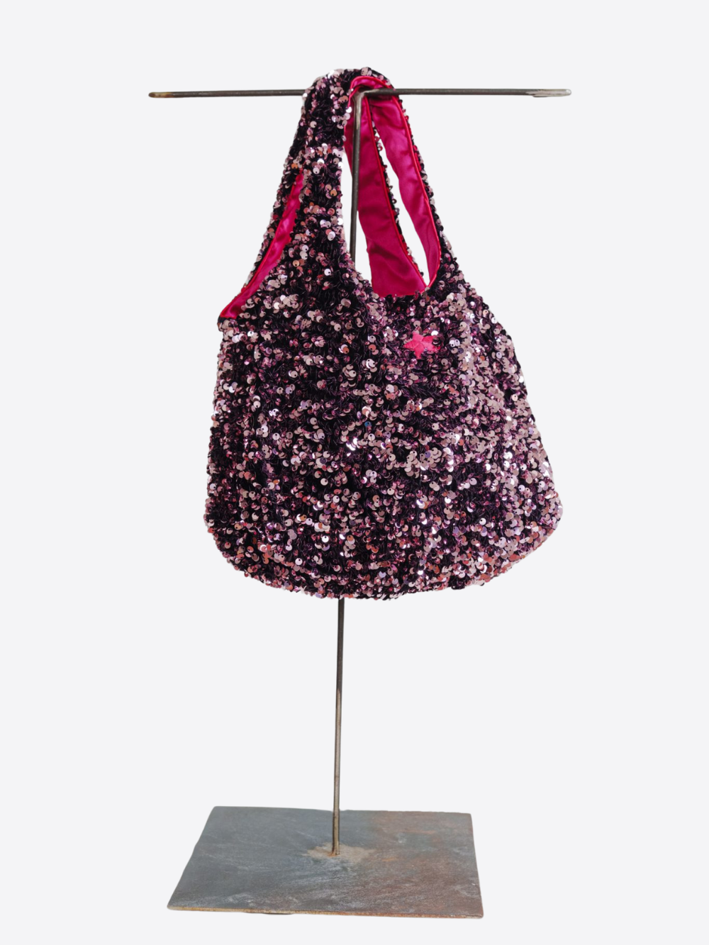 SACCHETA DE PAILLETES ROSA