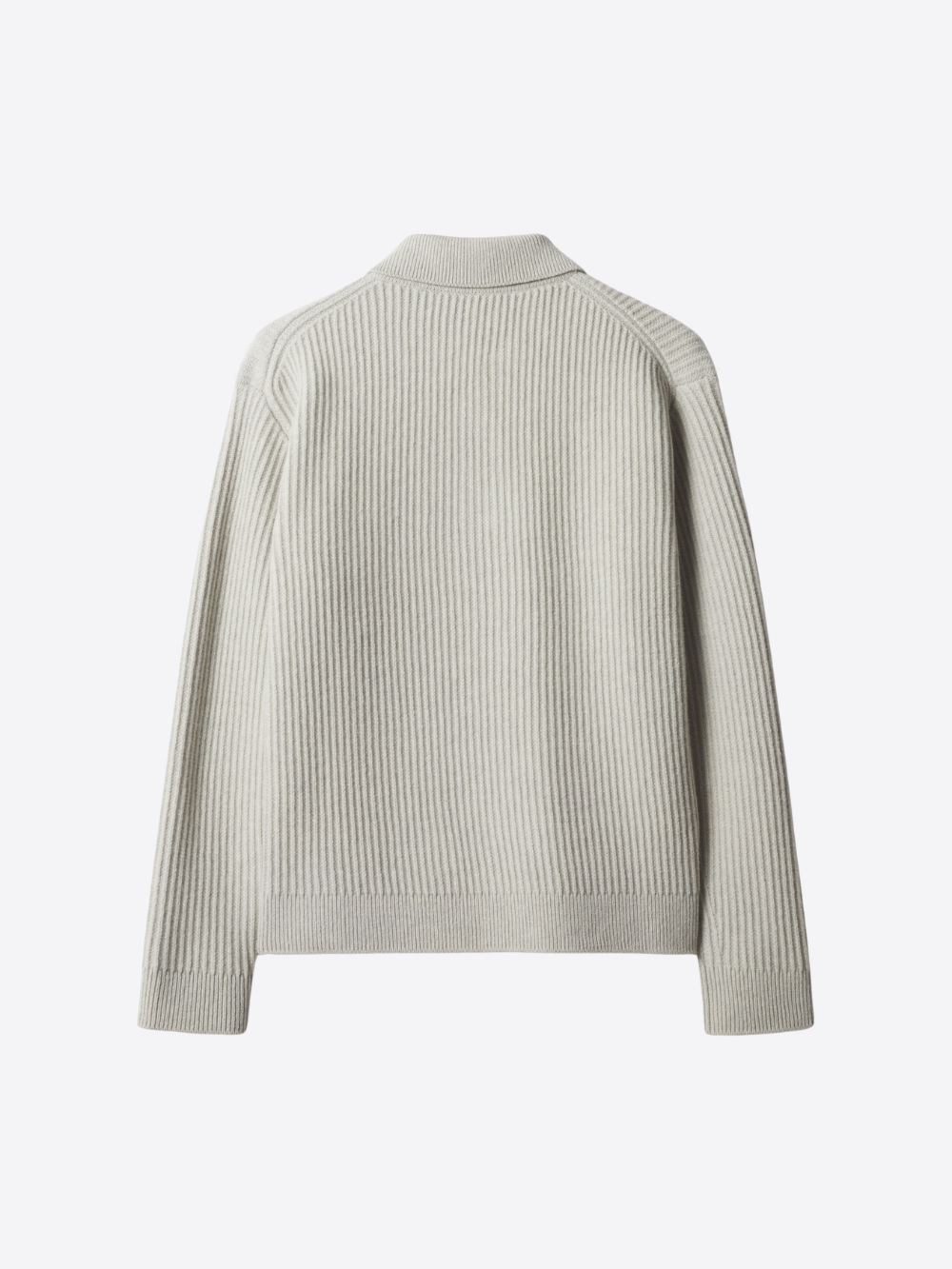 FOX HEAD WOOL RIBBED POLO JUMPER