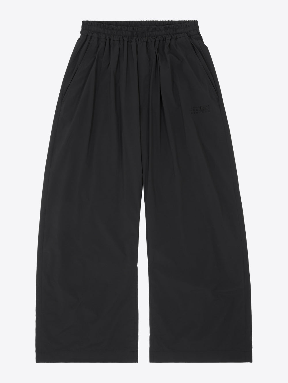 WIDE-LEG NYLON PANTS WITH EMBROIDERED LOGO