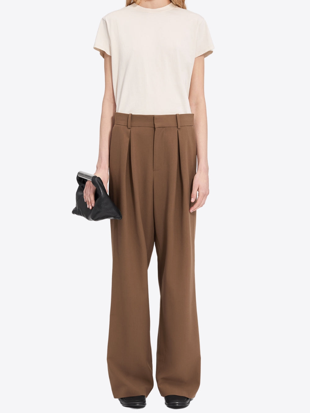 TAILORED PLEATED WIDE-LEG PANTS