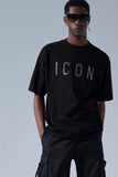 CAMISETA ICON LOOSE NEGRA