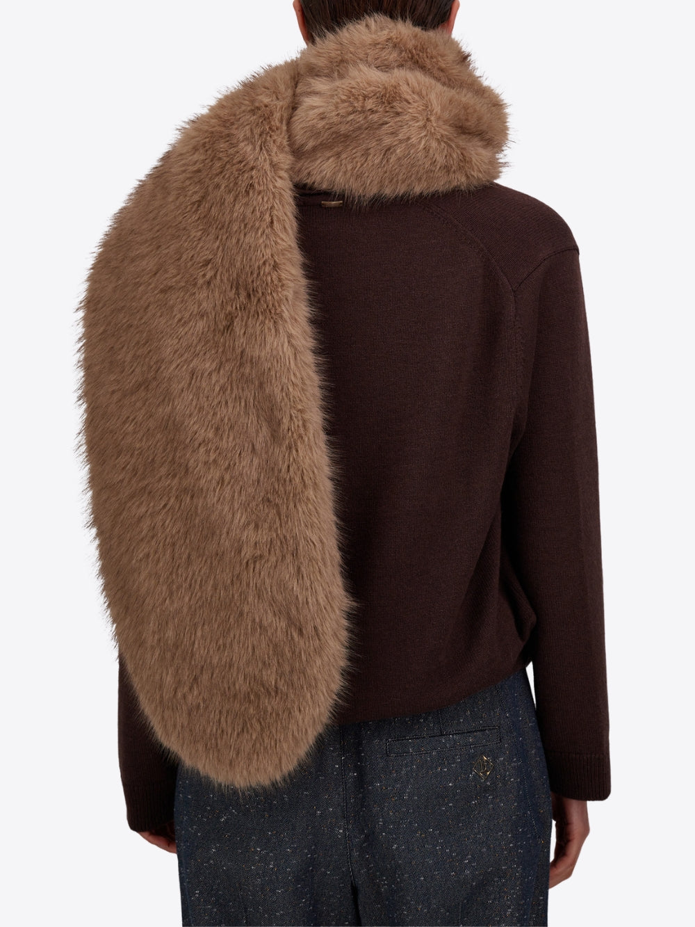 LONG-PILE FAUX FUR SCARF