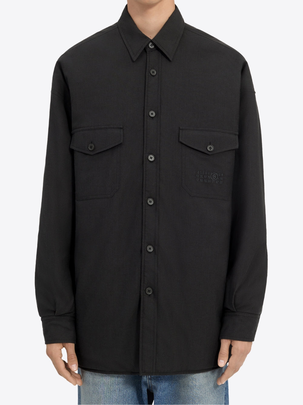 REVERSIBLE WOOL BLEND SHIRT