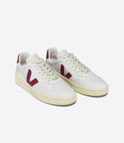 VEJA V90 LEATHER WHITE MARSALA