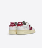 VEJA V90 LEATHER WHITE MARSALA