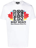 CAMISETA D2 SURF BEACH BLANCA