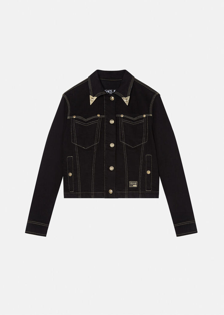 CHAQUETA DENIM APLIQUES CUELLO